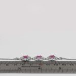 دستبند یاقوت سرخ الماس تراش نقره زنانه طرح دریا - Image 4