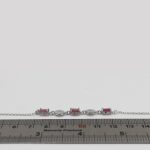 دستبند یاقوت سرخ الماس تراش نقره زنانه طرح بهاره - Image 3