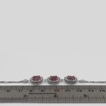 دستبند یاقوت سرخ الماس تراش نقره زنانه طرح نسترن - Image 2