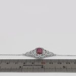 دستبند یاقوت سرخ الماس تراش نقره زنانه طرح زرین - Image 3