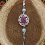 دستبند یاقوت سرخ الماس تراش نقره زنانه طرح الیا - Image 3