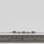 دستبند یاقوت سرخ الماس تراش نقره زنانه طرح پلاتین - Image 3