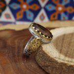 انگشتر الکساندریت الماس تراش نقره مردانه طرح حسام - Image 4