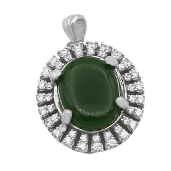 11-3-075 (mahtab-jade-necklace-2) (4) گردنبند یشم زنانه نقره