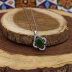 گردنبند یشم نقره زنانه طرح مهلا - Image 3