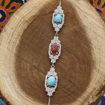 دستبند چند سنگ نقره زنانه طرح پریا - Image 2