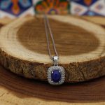 گردنبند لاجورد نقره زنانه طرح سوری - Image 2