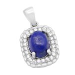 گردنبند لاجورد نقره زنانه طرح سوری