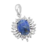 گردنبند لاجورد نقره زنانه طرح محک