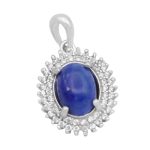 گردنبند لاجورد نقره زنانه طرح نیلو