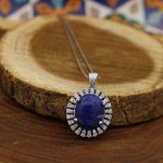 گردنبند لاجورد نقره زنانه طرح آیلا - Image 2