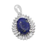 گردنبند لاجورد نقره زنانه طرح رونیا