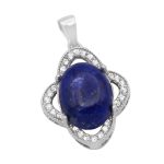 گردنبند لاجورد نقره زنانه طرح لیندا