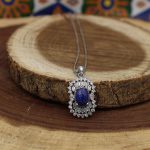 گردنبند لاجورد نقره زنانه طرح صدیقه - Image 4