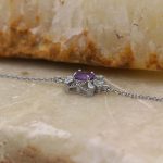 دستبند آمیتیست الماس تراش نقره زنانه طرح لیران - Image 4