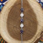 دستبند آمیتیست الماس تراش نقره زنانه طرح آترین - Image 2