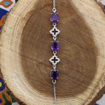 دستبند آمیتیست الماس تراش نقره زنانه طرح کیانا - Image 4