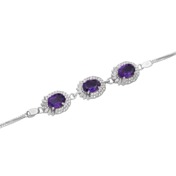 3-4-058 (amethyst-tara-bracelet) (3) دستبند آمیتیست زنانه نقره فاخر