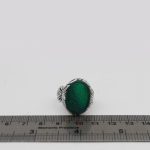 انگشتر عقیق سبز نقره مردانه طرح یا امام حسن مجتبی (ع) - Image 5