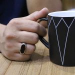 انگشتر ست عقیق مشکی نقره مردانه و زنانه طرح کیان - Image 3