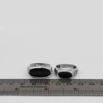 انگشتر ست عقیق مشکی نقره مردانه و زنانه طرح کیان - Image 2