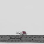 گردنبند یاقوت سرخ الماس تراش نقره زنانه طرح ویانا - Image 4