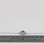 دستبند یاقوت سرخ الماس تراش نقره زنانه طرح تیارا - Image 3