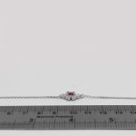 دستبند یاقوت سرخ الماس تراش نقره زنانه طرح درسا - Image 3