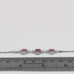 دستبند یاقوت سرخ الماس تراش نقره زنانه طرح حنانه - Image 2