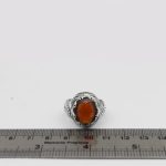 انگشتر گارنت نقره مردانه طرح مانی - Image 5