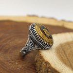 انگشتر حدید صینی نقره مردانه طرح سید حسن نصرالله 5 + آیت الکرسی - Image 4