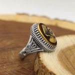 انگشتر حدید صینی نقره مردانه طرح سید حسن نصرالله 4 - Image 3