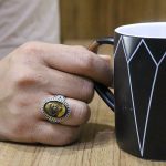 انگشتر حدید صینی نقره مردانه طرح سید حسن نصرالله 4 - Image 4