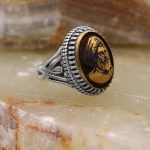 انگشتر حدید صینی نقره مردانه طرح سید حسن نصرالله 4 - Image 5