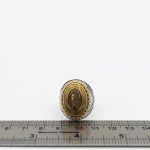 انگشتر حدید صینی نقره مردانه طرح دورطلایی سید حسن نصرالله 3 + آیت الکرسی - Image 3