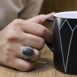 انگشتر حدید صینی نقره مردانه طرح سید حسن نصرالله + آیت الکرسی - Image 4