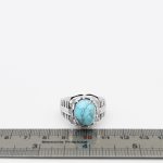 انگشتر فیروزه نیشابوری نقره مردانه دست ساز طرح مهران + 4 قطعه برلیان - Image 3