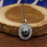 گردنبند حدید صینی زنانه نقره طرح آوین + حکاکی - Image 3