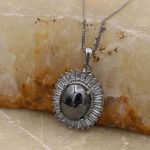 گردنبند حدید صینی زنانه نقره طرح آوین + حکاکی - Image 4