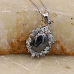 گردنبند حدید صینی زنانه نقره طرح ترنم + حکاکی - Image 2