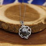 گردنبند حدید صینی زنانه نقره طرح سها + حکاکی - Image 4