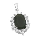 گردنبند یشم نقره زنانه طرح آریانا