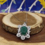 گردنبند یشم نقره زنانه طرح مهسا - Image 4