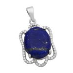 گردنبند لاجورد نقره زنانه طرح سها