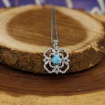 نیم ست فیروزه نیشابوری نقره زنانه طرح تاج - Image 2