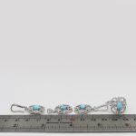 نیم ست فیروزه نیشابوری نقره زنانه طرح تاج - Image 5