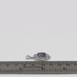 گردنبند آمیتیست الماس تراش نقره زنانه طرح ترنم - Image 3