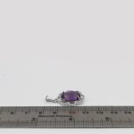 گردنبند آمیتیست الماس تراش نقره زنانه طرح الیزه - Image 3