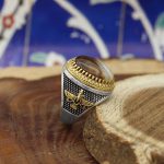 انگشتر عقیق سلیمانی نقره مردانه طرح سلیمان - Image 2