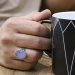 انگشتر عقیق کبود یمنی نقره مردانه طرح نصر - Image 5